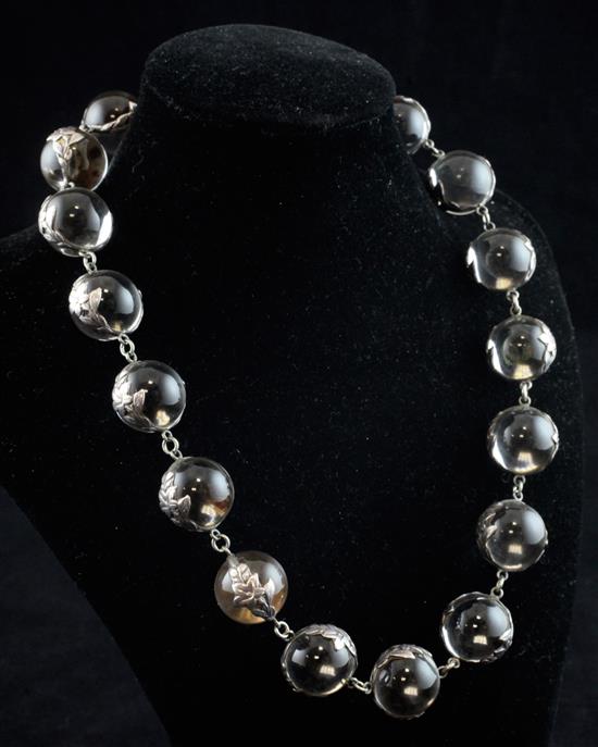 Rock crystal necklace